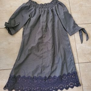 Summer Shoulder Stripped Dress